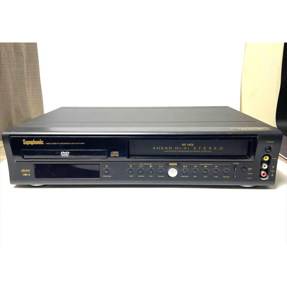 Symphonic DVD VCR Combo Hi-Fi Stereo VCR DVHS Player Model WF802 Videocassette